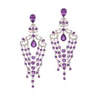 AMETHYST AND DIAMOND CHANDELIER EARRINGS