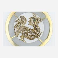 A 14K yellow gold and jade necklace Year of the Rooster