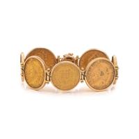 YELLOW GOLD AND COIN BRACELET
