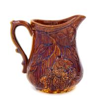 A Brown-Glazed Majolica Pitcher
