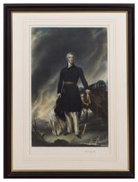 Two English Mezzotints on Paper each approximately 37 1/2 x 29 inches. — 19TH CENTURY