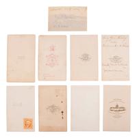 [CIVIL WAR] 9 CDVs of Civil War-era subjects with boudoir card enlargement of a doubly armed soldier