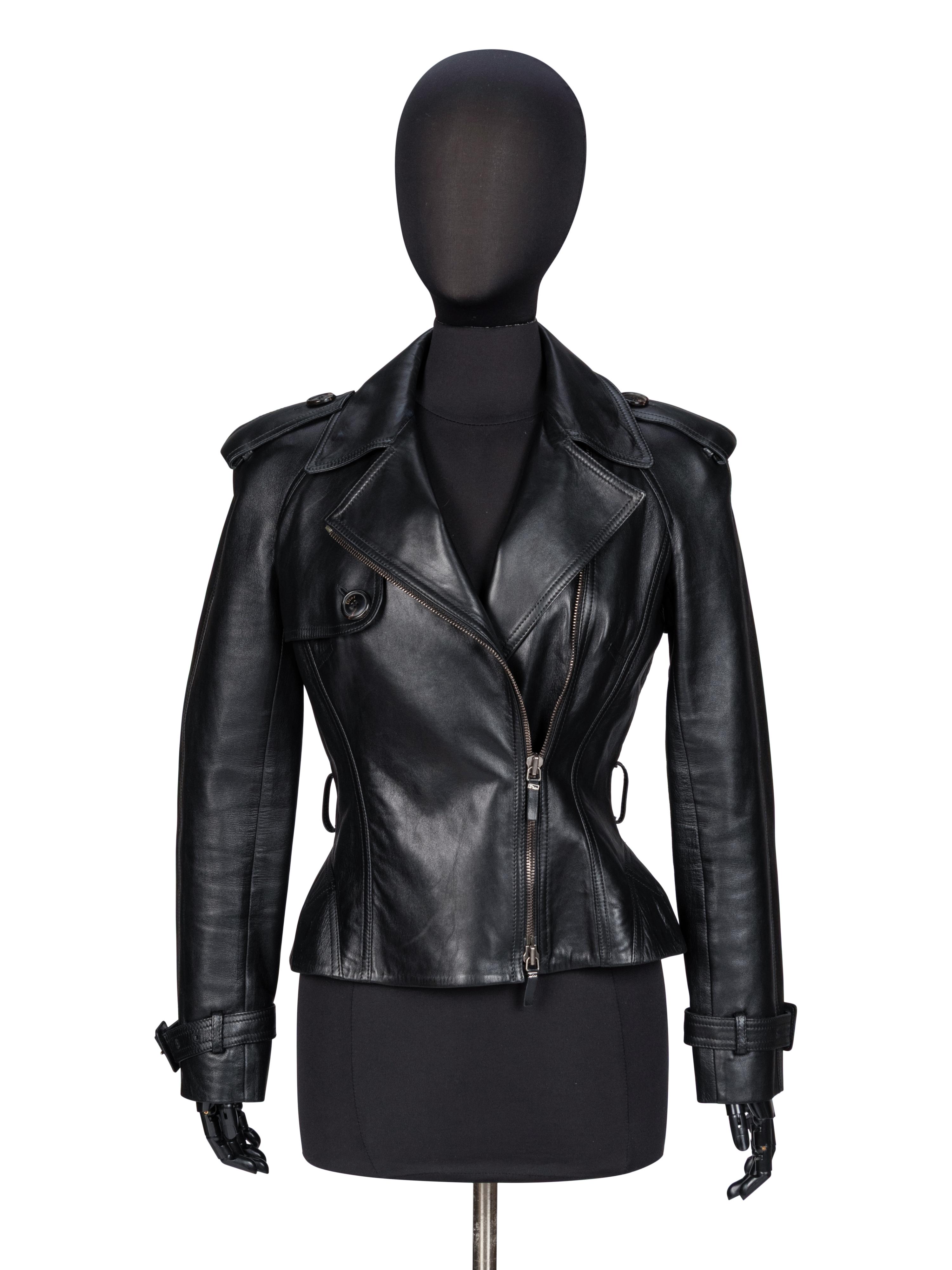 Christian Dior, Black Leather Motorcycle Jacket