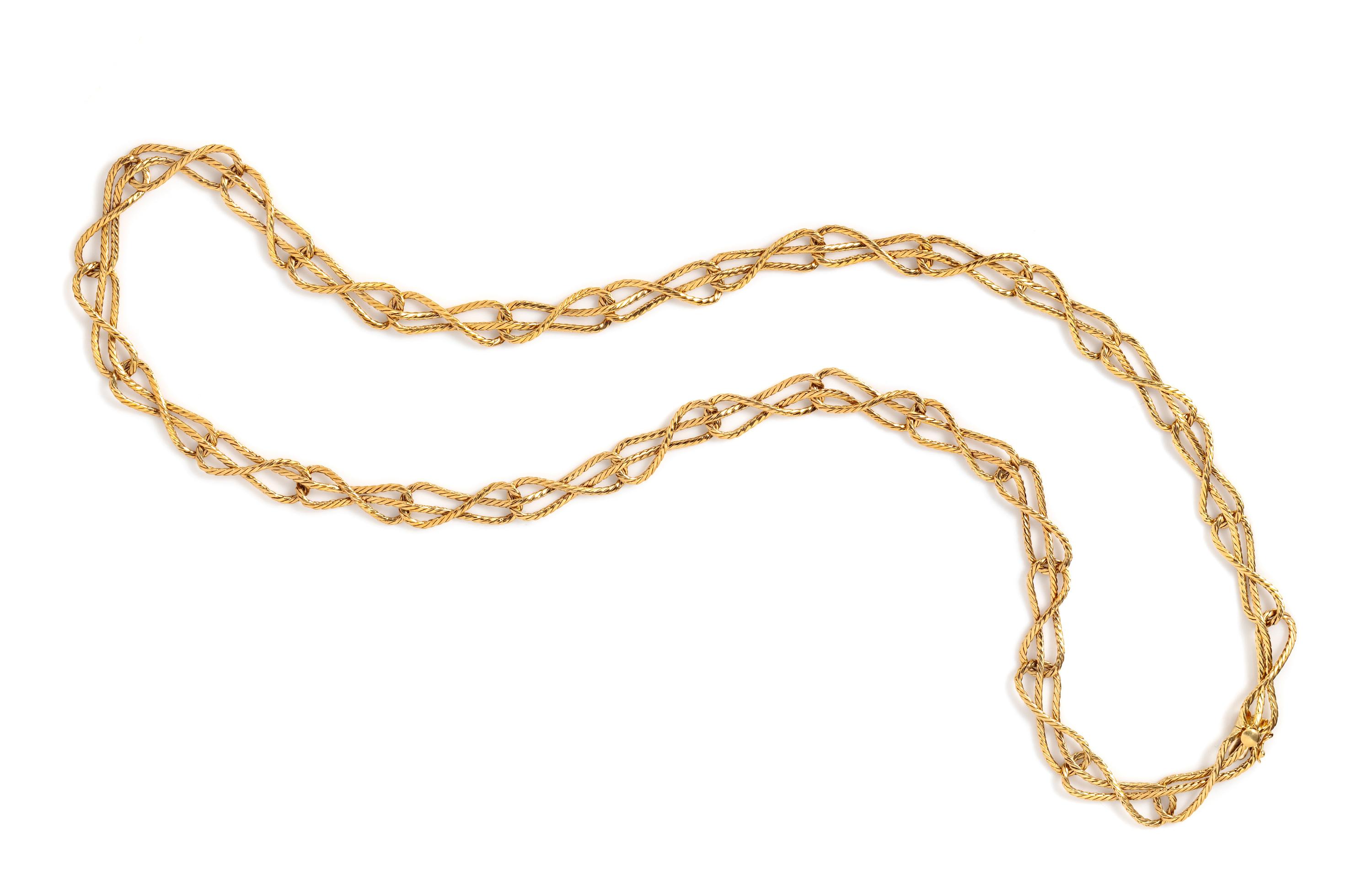 BUCCELLATI, YELLOW GOLD LONGCHAIN NECKLACE