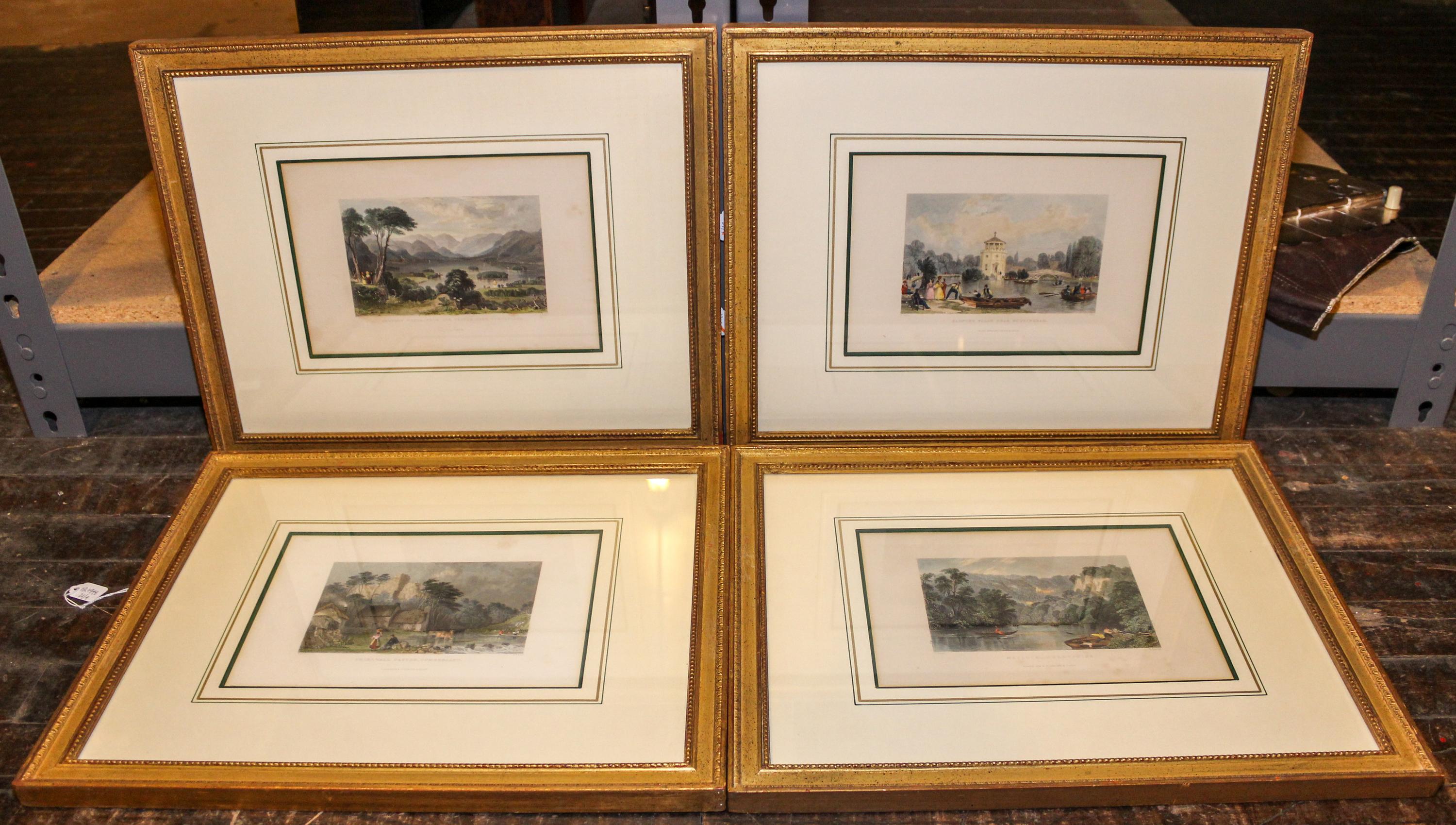 Four English Topographical Prints, ,