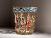 A Venetian Enameled Glass Beaker