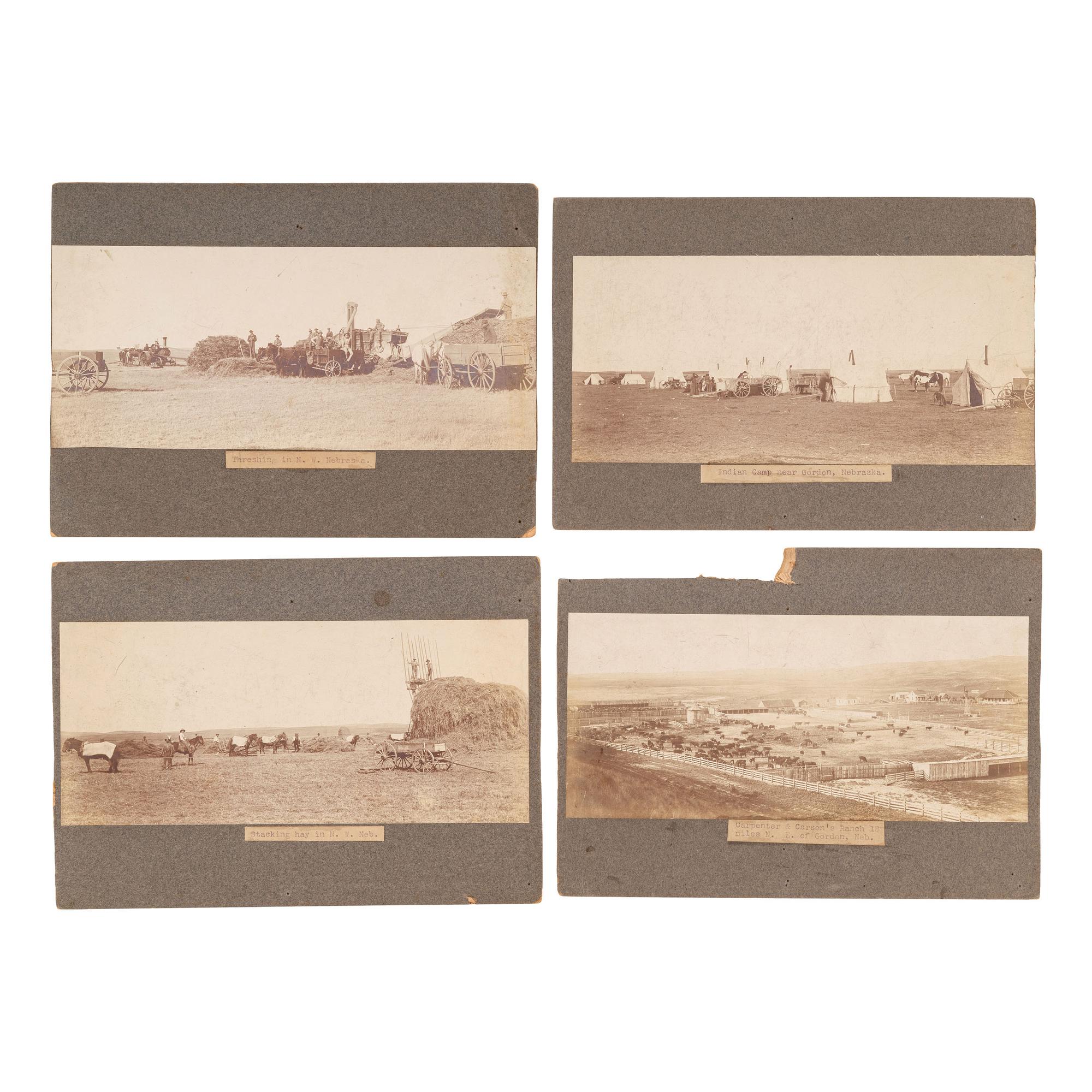 [NATIVE AMERICANS] -- [WESTERN AMERICANA]. A group of 11 photographs with Native American, farming, and ranching subject matter. Early 20th century.