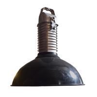 An Enameled Steel and Iron Industrial Light Fixture 20" W x 20" D x 25" H, — France, Circa 1950