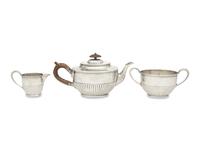 A Victorian Silver Three-Piece Tea Service