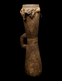 Eleven Oceanic and African Drums, Baskets, and Tools