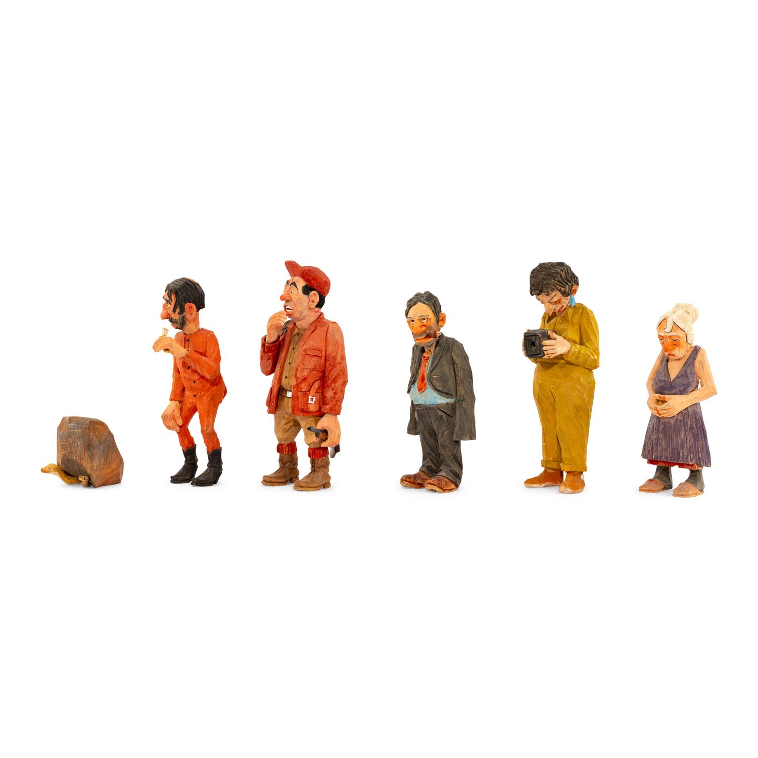 Six Carved Figures