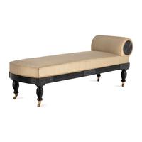 A Victorian Ebonized Chaise Longue