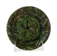 A Marbled Pottery Shallow Bowl