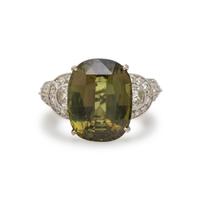 CHRYSOBERYL AND DIAMOND RING
