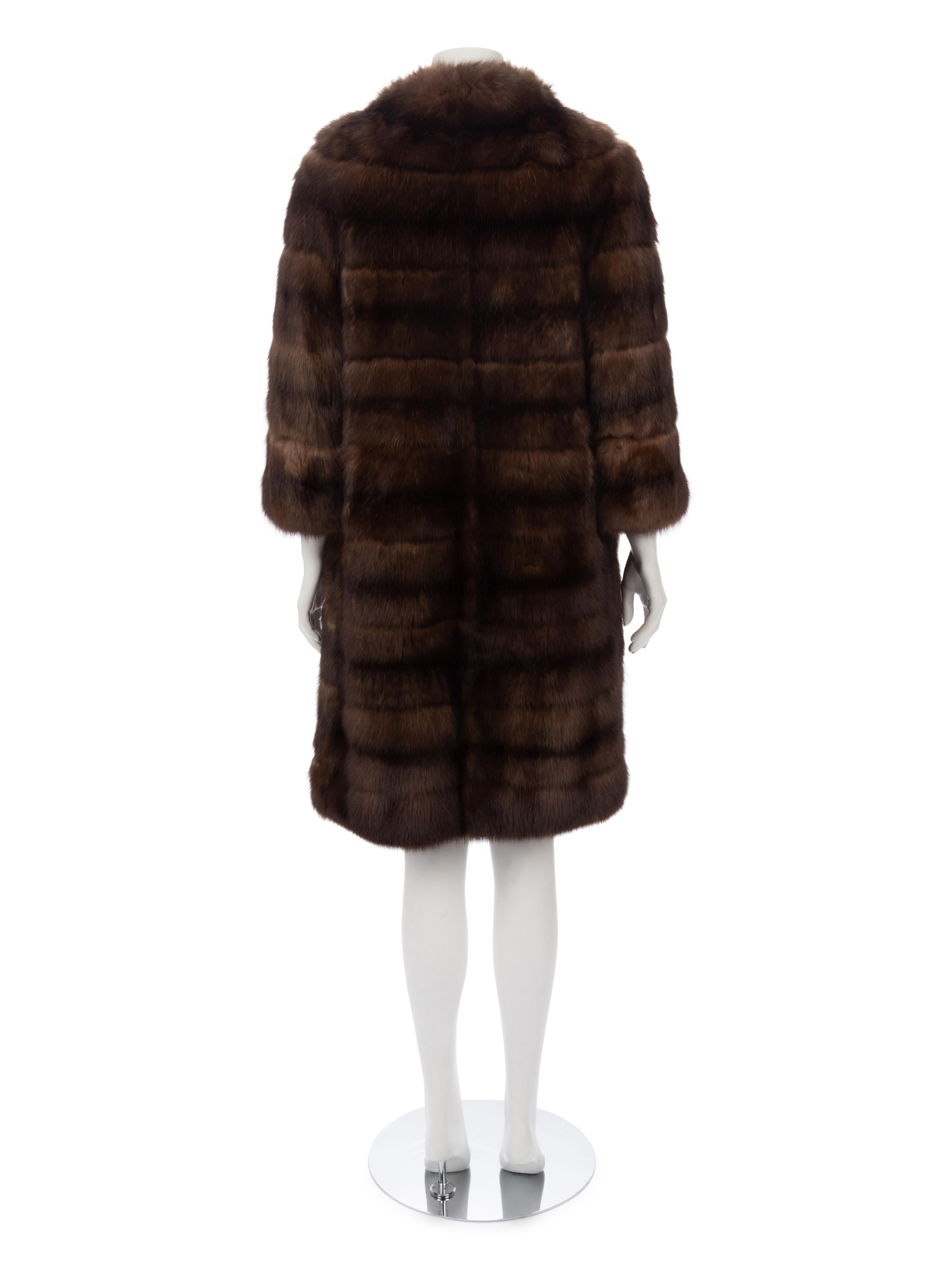 Bergdorf Goodman Sable Coat & Two Sable Collars, 1953