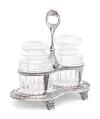 A George III Silver Two-Jar Cruet
