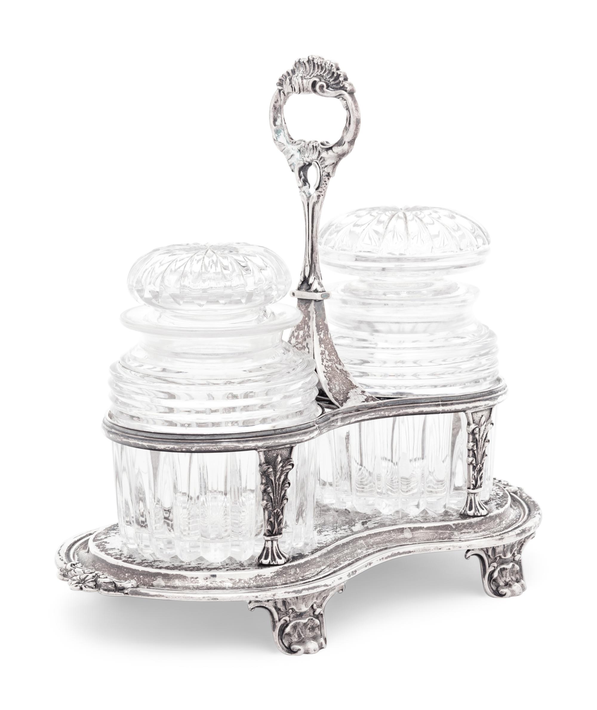 A George III Silver Two-Jar Cruet