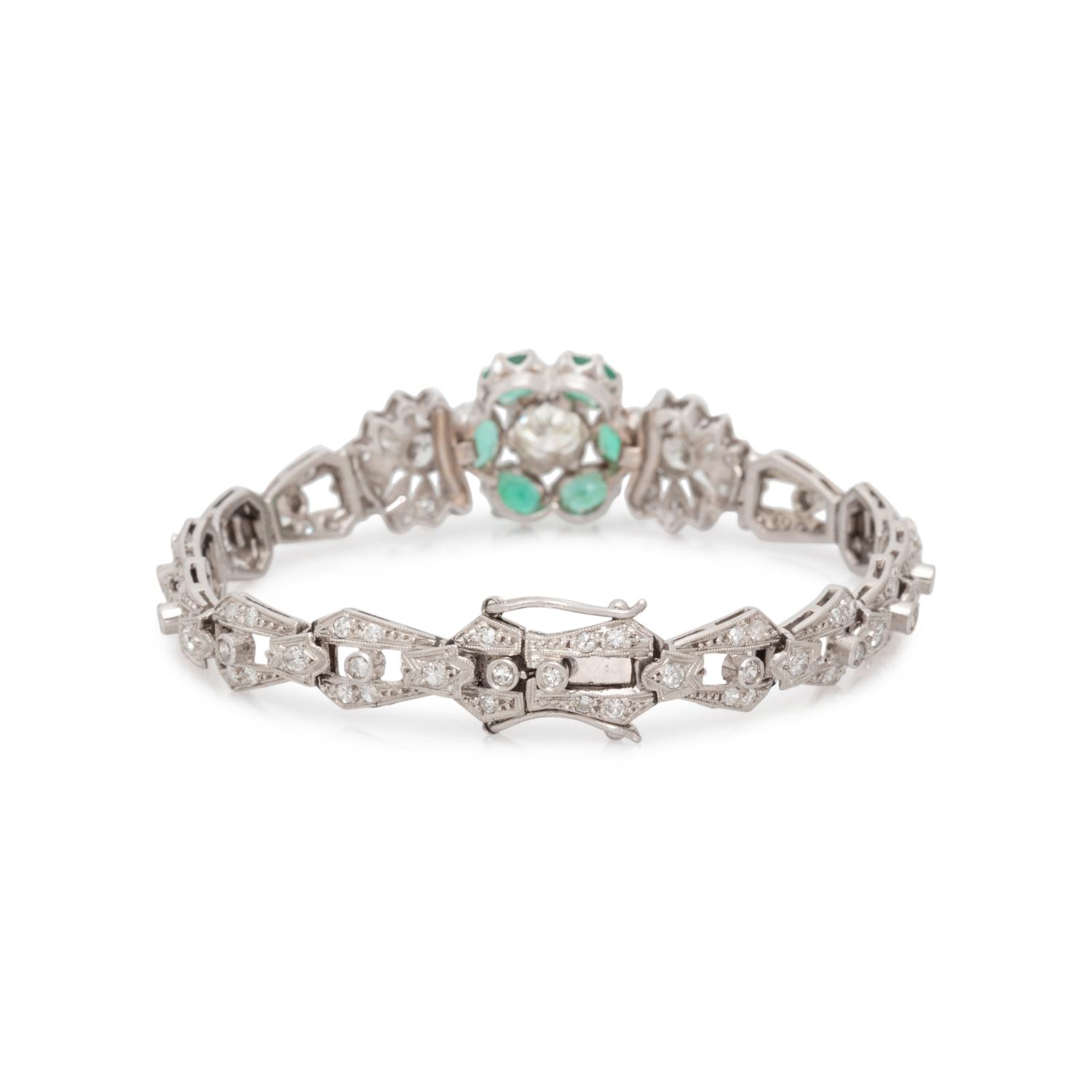 DIAMOND AND EMERALD BRACELET