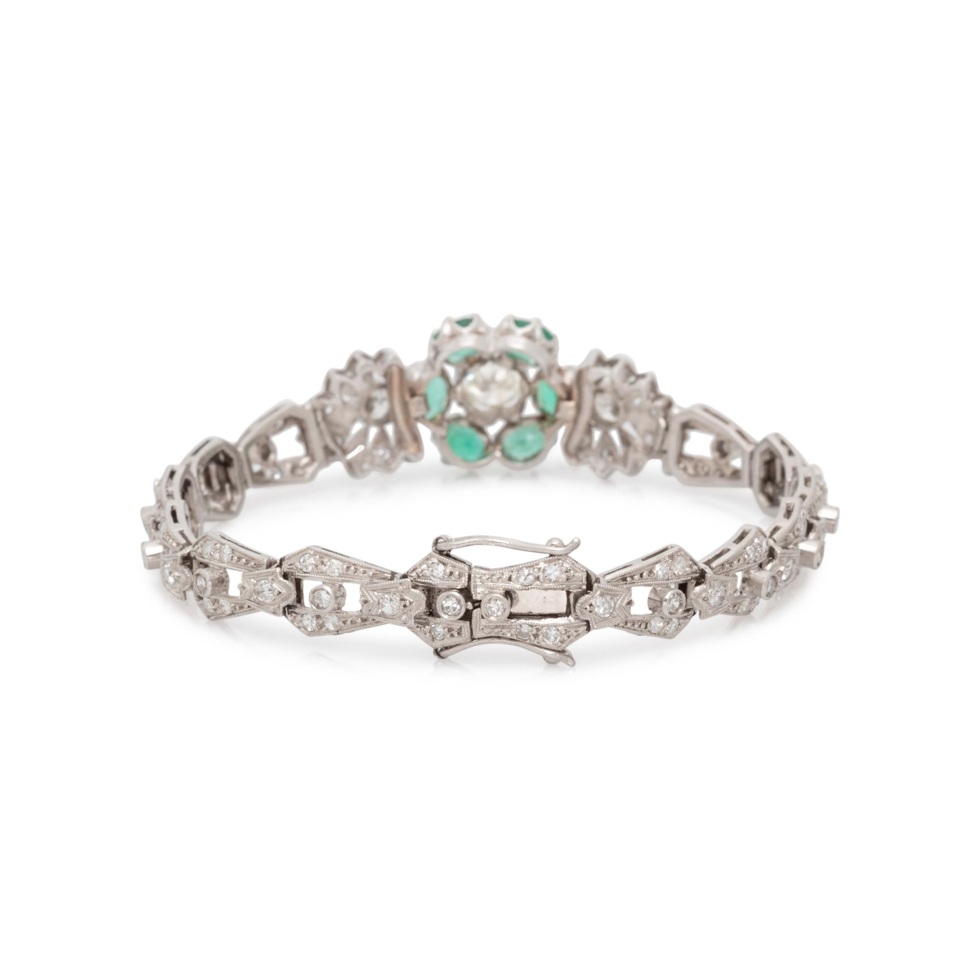 DIAMOND AND EMERALD BRACELET