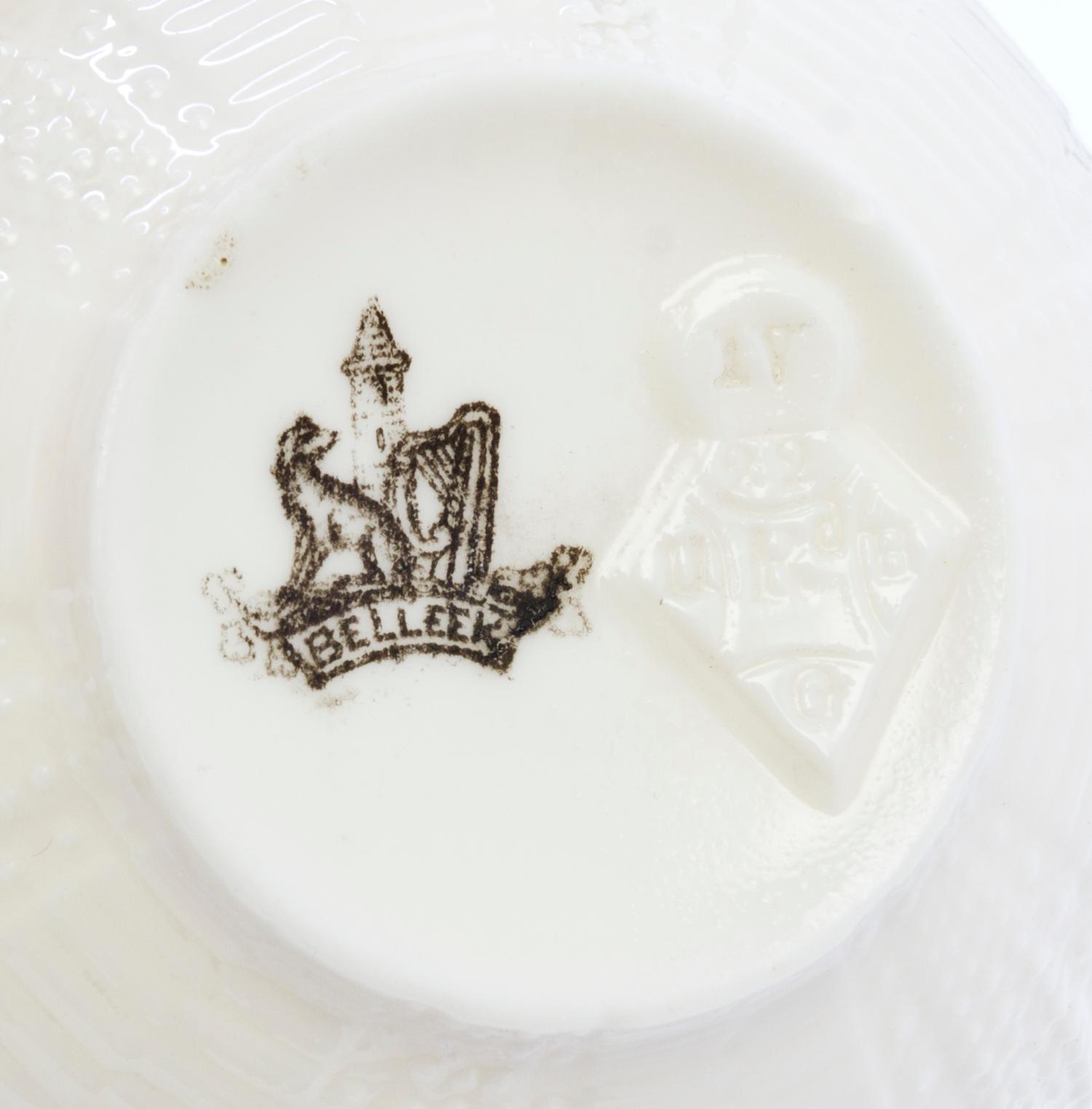 An Assembled Belleek Echinus Tea Service, Width of tray 15 1/2 inches.