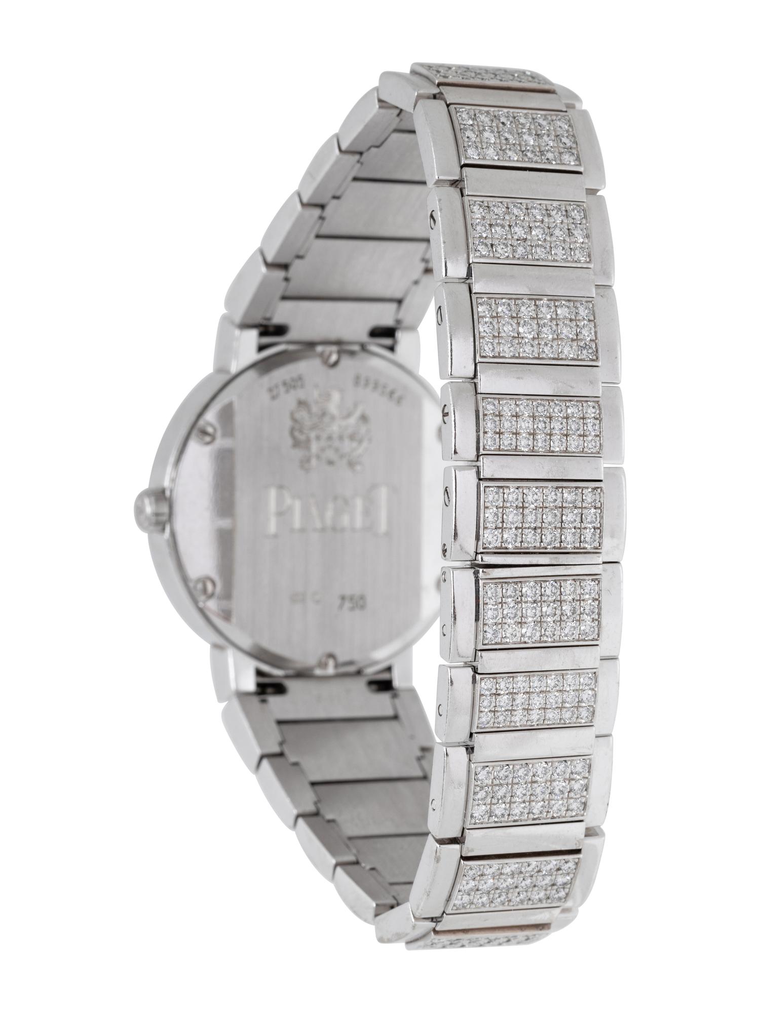 PIAGET, REF. G0A26034 18K WHITE GOLD AND DIAMOND 'LIMELIGHT POLO' WATCH
