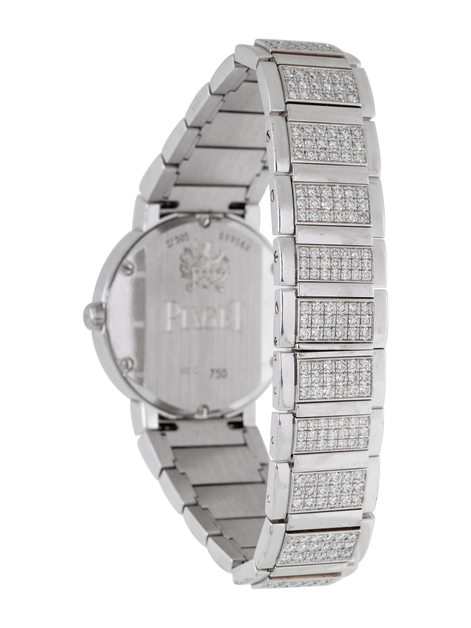 PIAGET, REF. G0A26034 18K WHITE GOLD AND DIAMOND 'LIMELIGHT POLO' WATCH