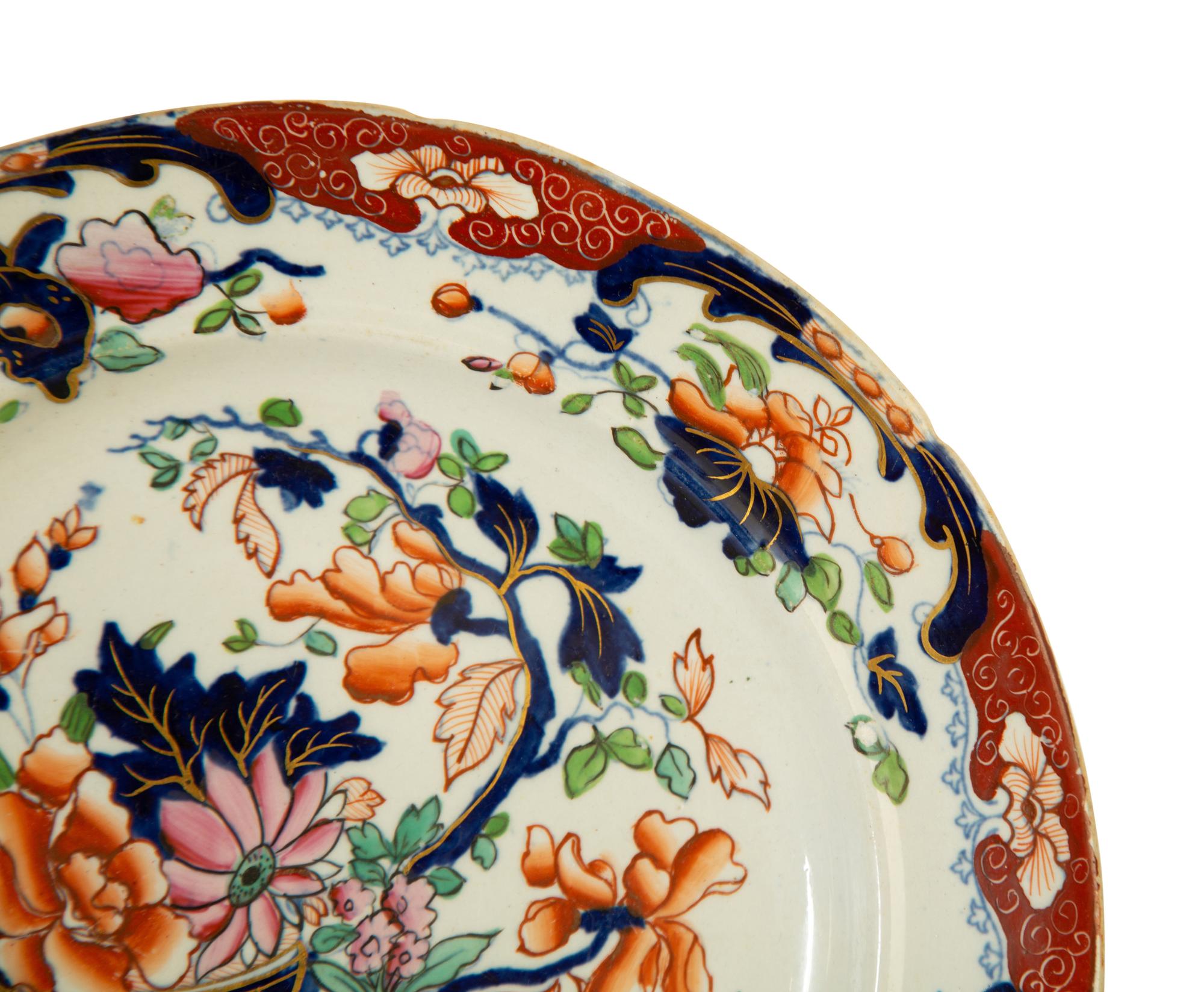 A Set of Four English Transfer Decorated Plates