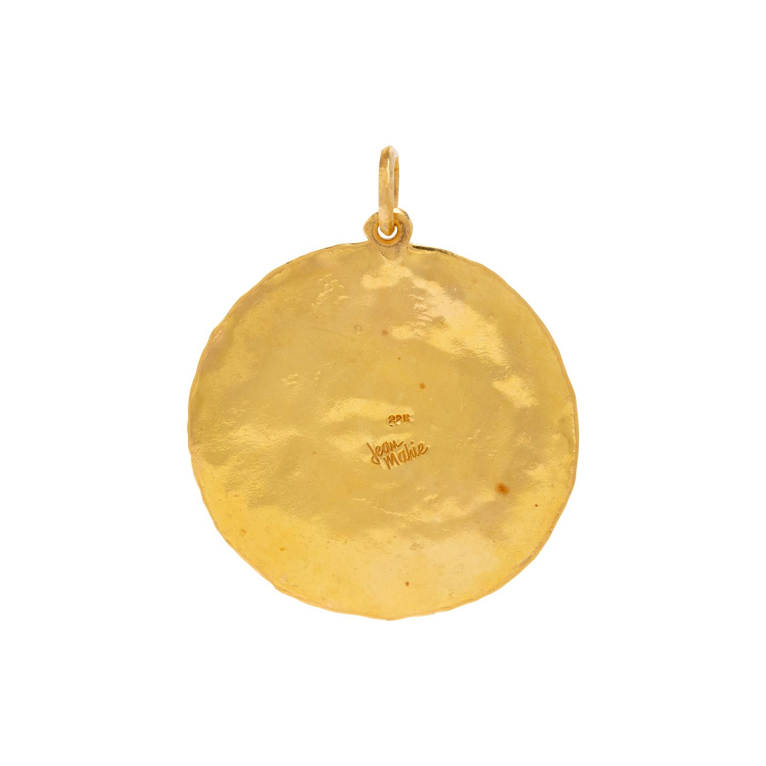 JEAN MAHIE, YELLOW GOLD PENDANT