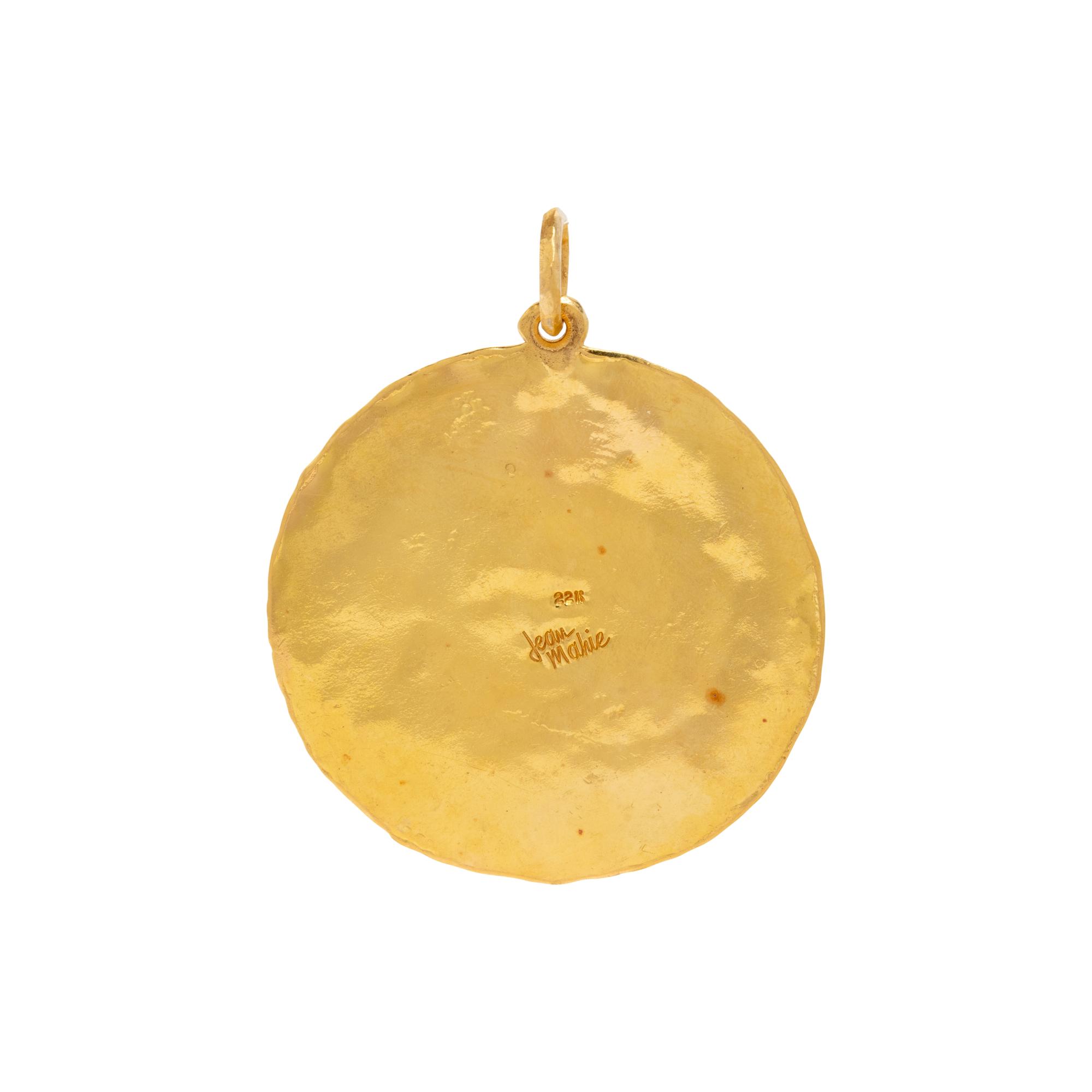 JEAN MAHIE, YELLOW GOLD PENDANT