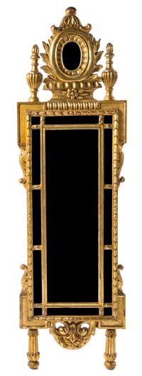 A North Italian Giltwood Mirror 64 x 19 inches. — LATE 18TH/EARLY 19TH CENTURY