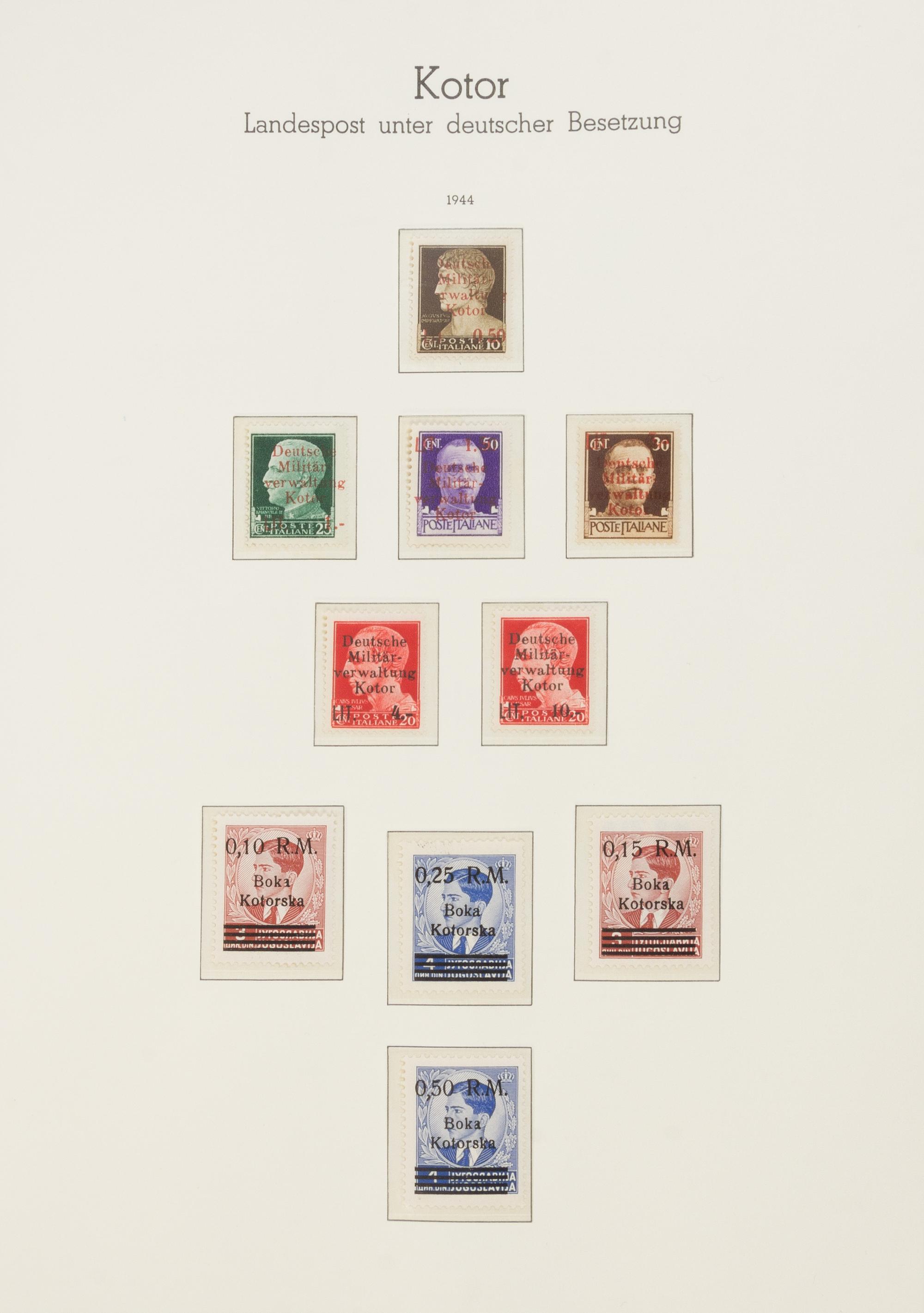 A Collection of WWII-Era German-Occupied Territory Postage Stamps — LEUCHTTURN BRIEFMARKEN ALBUM-DEUTSCHES REICH NEBENGEBIETE II