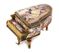 A French or Viennese Enameled Music Box Width 5 1/2 inches. — 19TH/20TH CENTURY