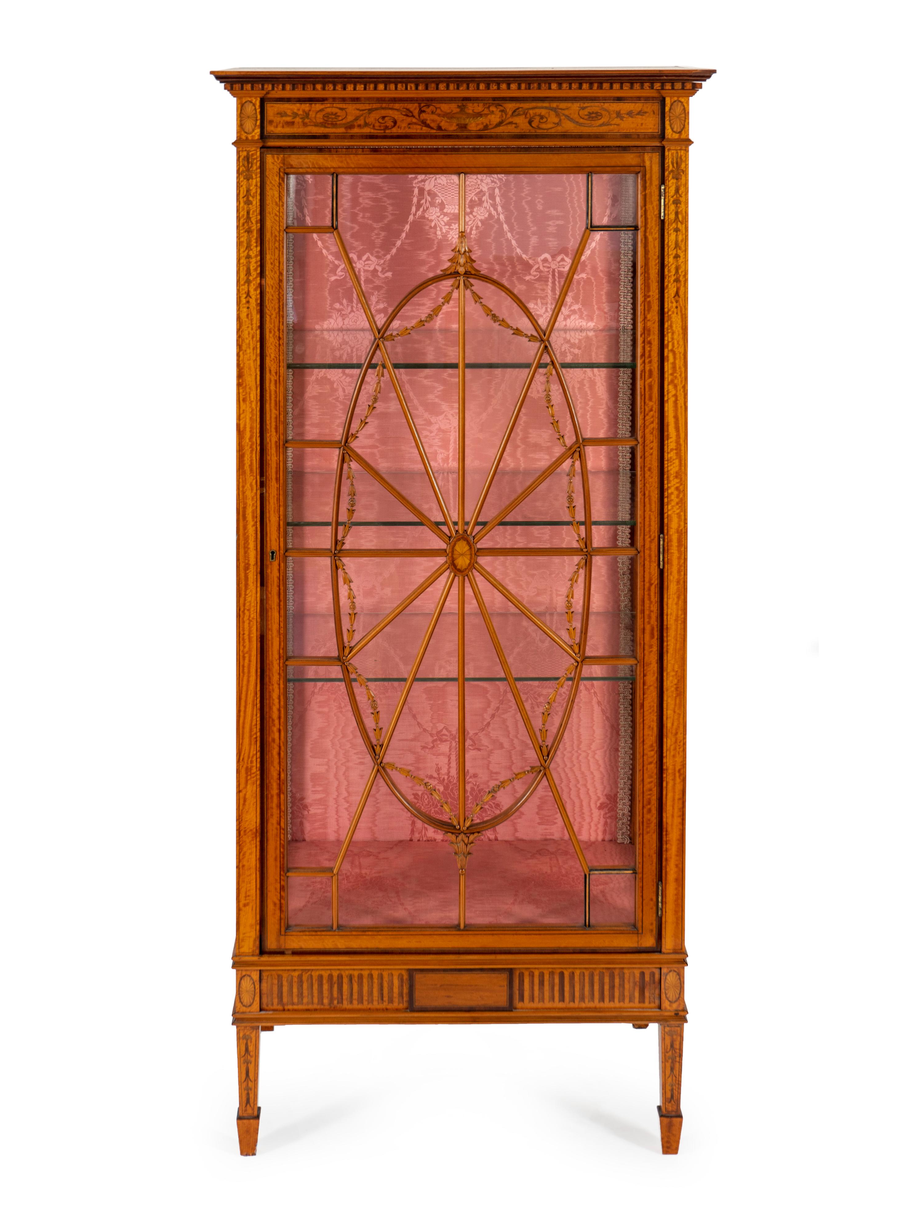 An Edwardian Inlaid Satinwood Vitrine — CIRCA 1900