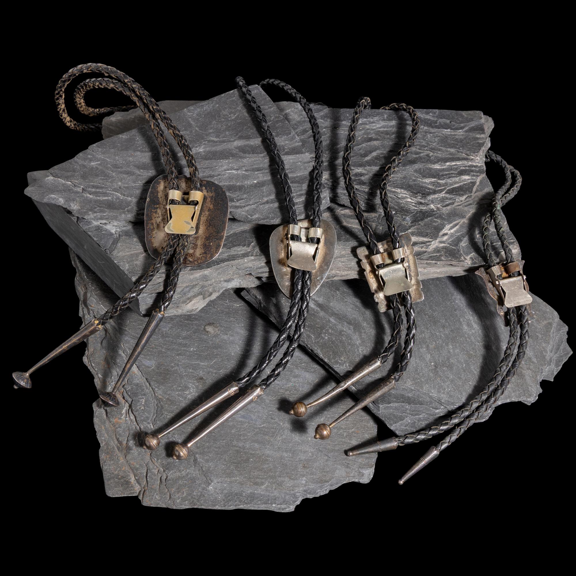 Navajo Silver and Turquoise Bolo Ties