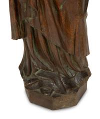 A Continental Carved Oak Figure of a Saint