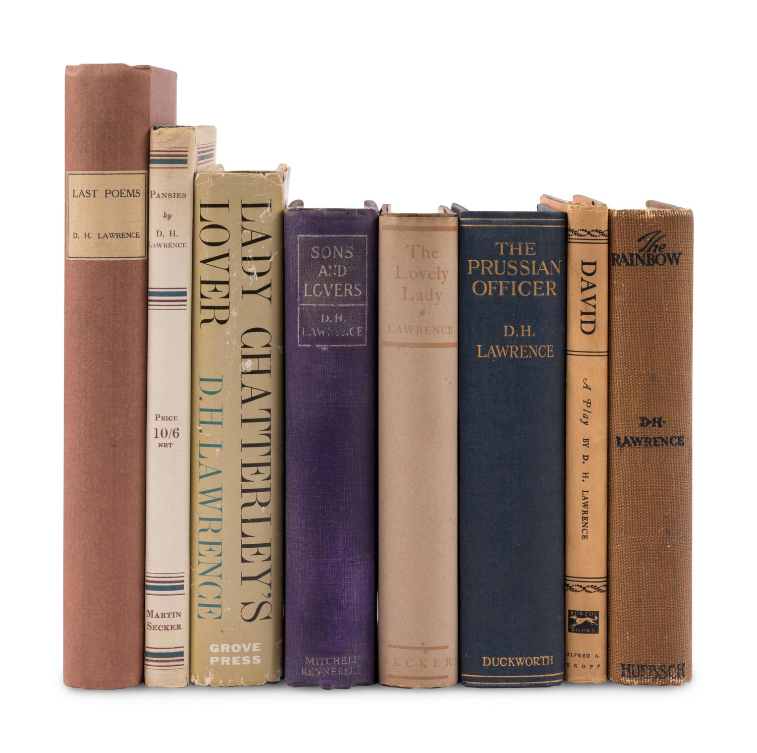 LAWRENCE, D.H. (1885-1930). A group of 8 FIRST EDITIONS, comprising:
