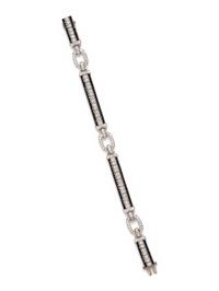 BLACK, STARR & FROST, ART DECO, DIAMOND AND ONYX BRACELET