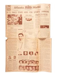 [AFRICAN AMERICANA - SPORTS]. Archive identified to "Mae" Faggs Starr, "The First Lady of Track" and three-time Olympic athlete, incl. inscribed programs from the 1952 Helsinki Olympics and related ephemera.