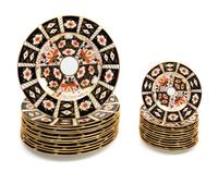 A Royal Crown Derby Partial Dinner Service Diameter of dinner plate 10 1/2 inches. — 20TH CENTURY