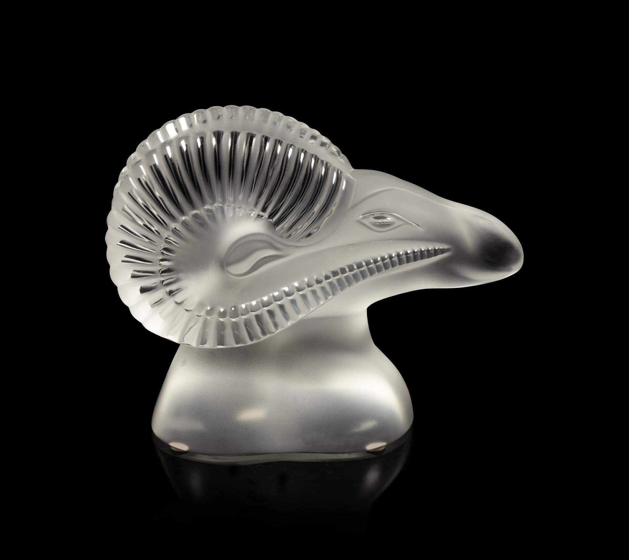A Lalique Bélier Sculpture
