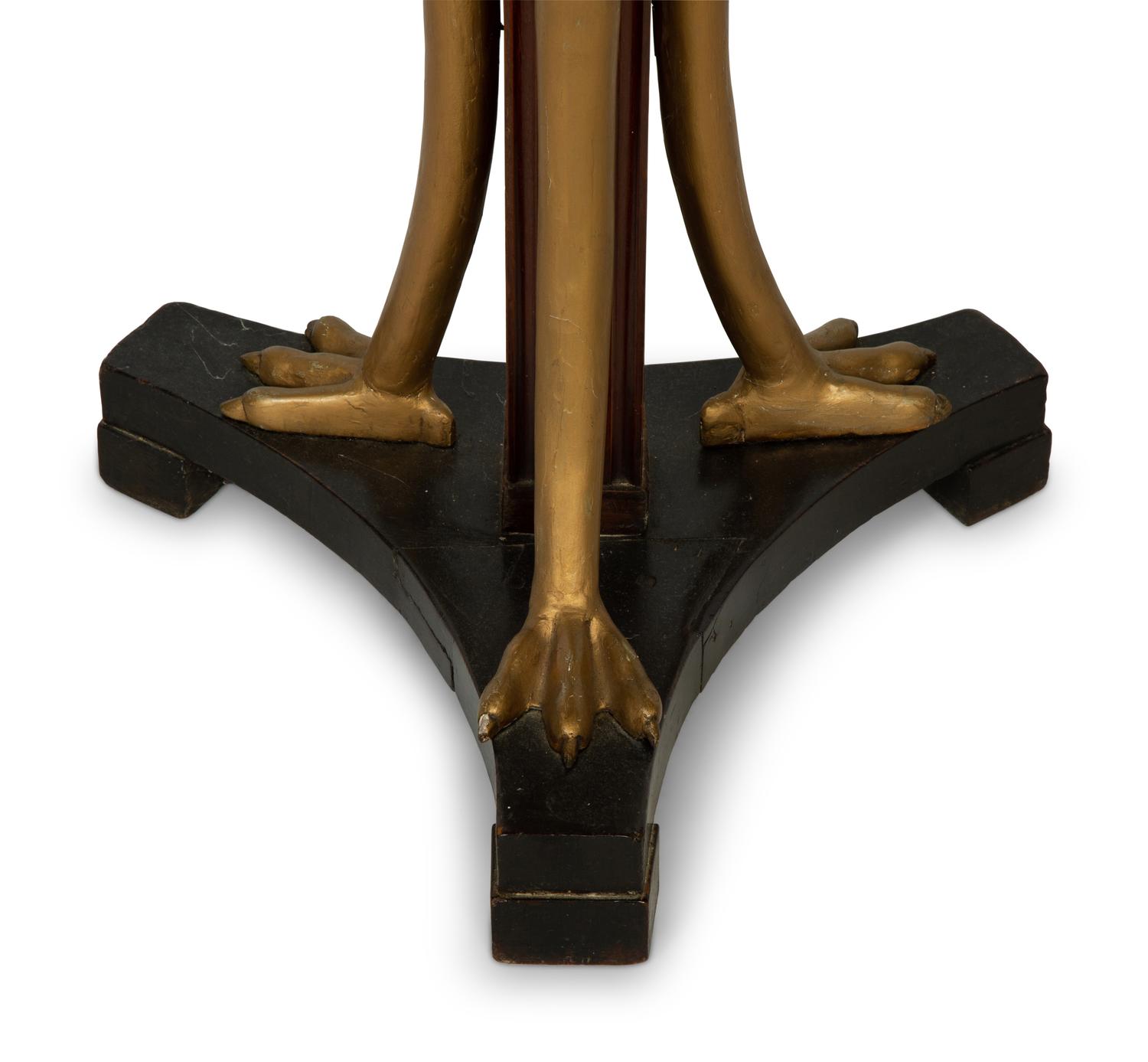 An Empire Style Parcel Gilt Mahogany Side Table