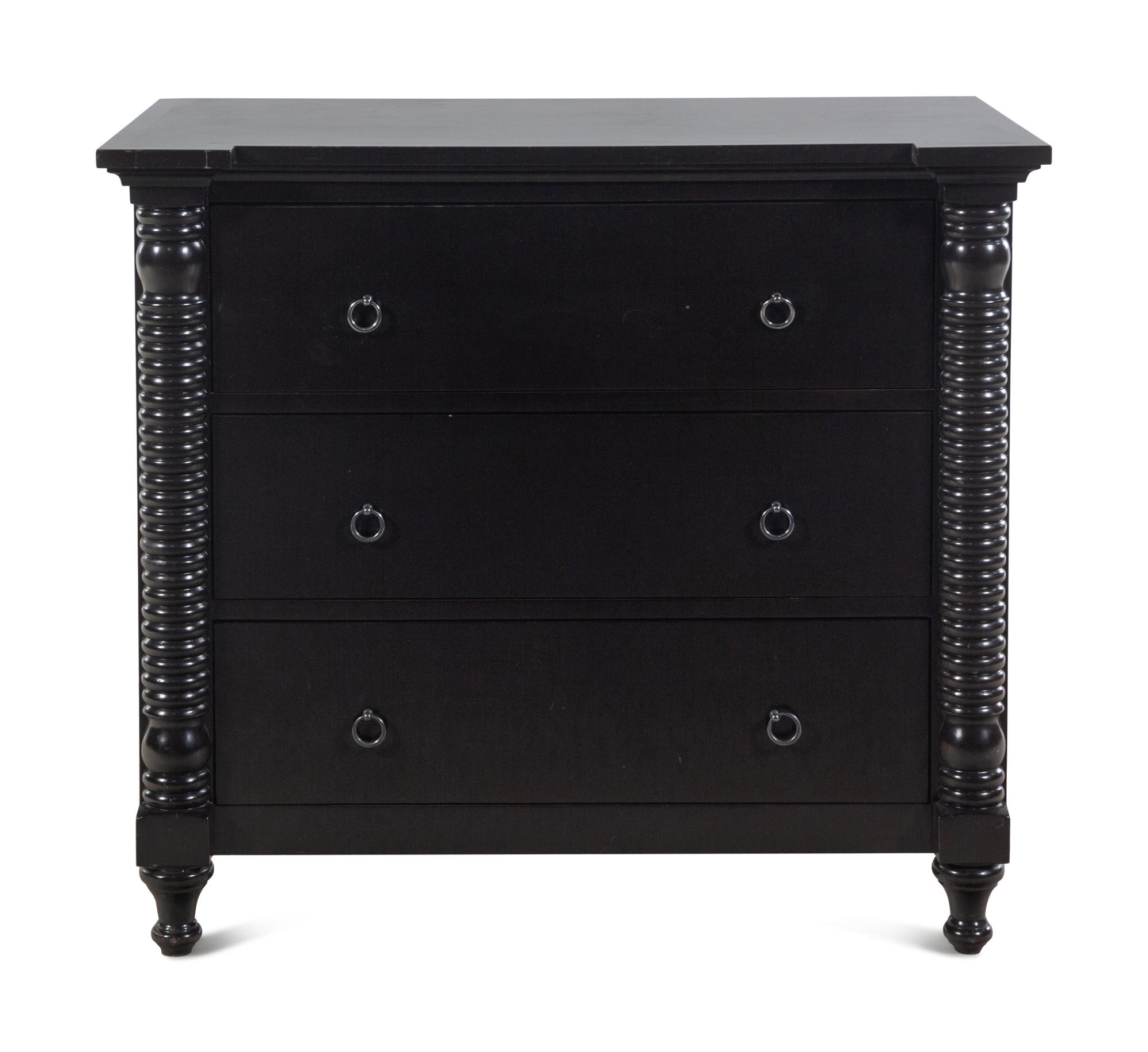 A Contemporary Ebonized Nightstand