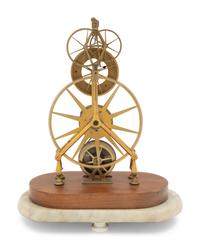 A Brass Skeleton Clock