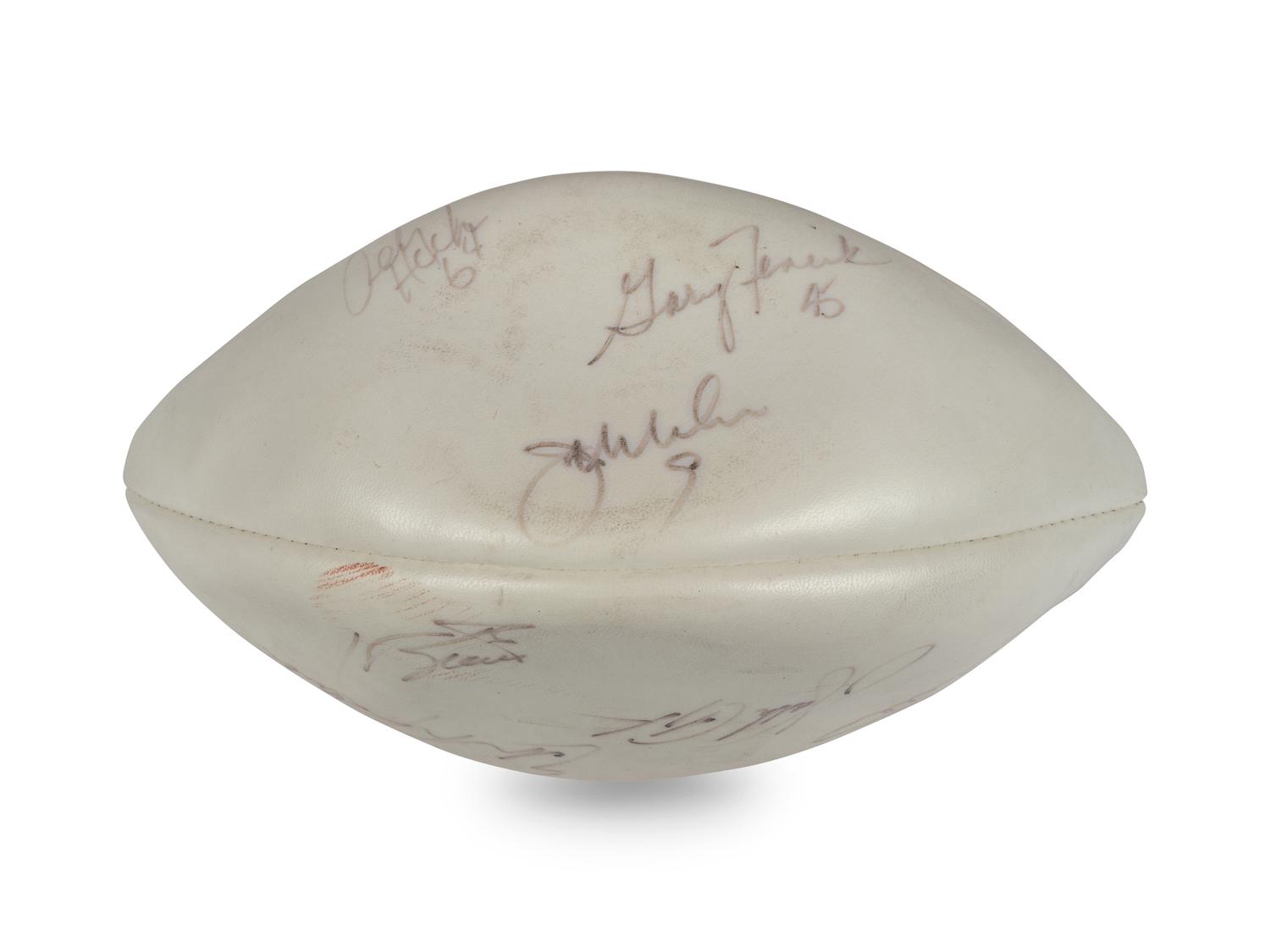 A Chicago Bears Multi Signed Autograph Football Including Walter Payton, Mike Ditka and Dick Butkus (Beckett Authentication Services BAS Certified),