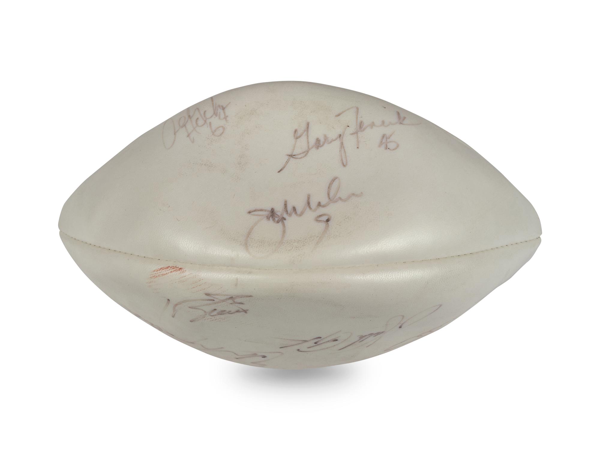 A Chicago Bears Multi Signed Autograph Football Including Walter Payton, Mike Ditka and Dick Butkus (Beckett Authentication Services BAS Certified),