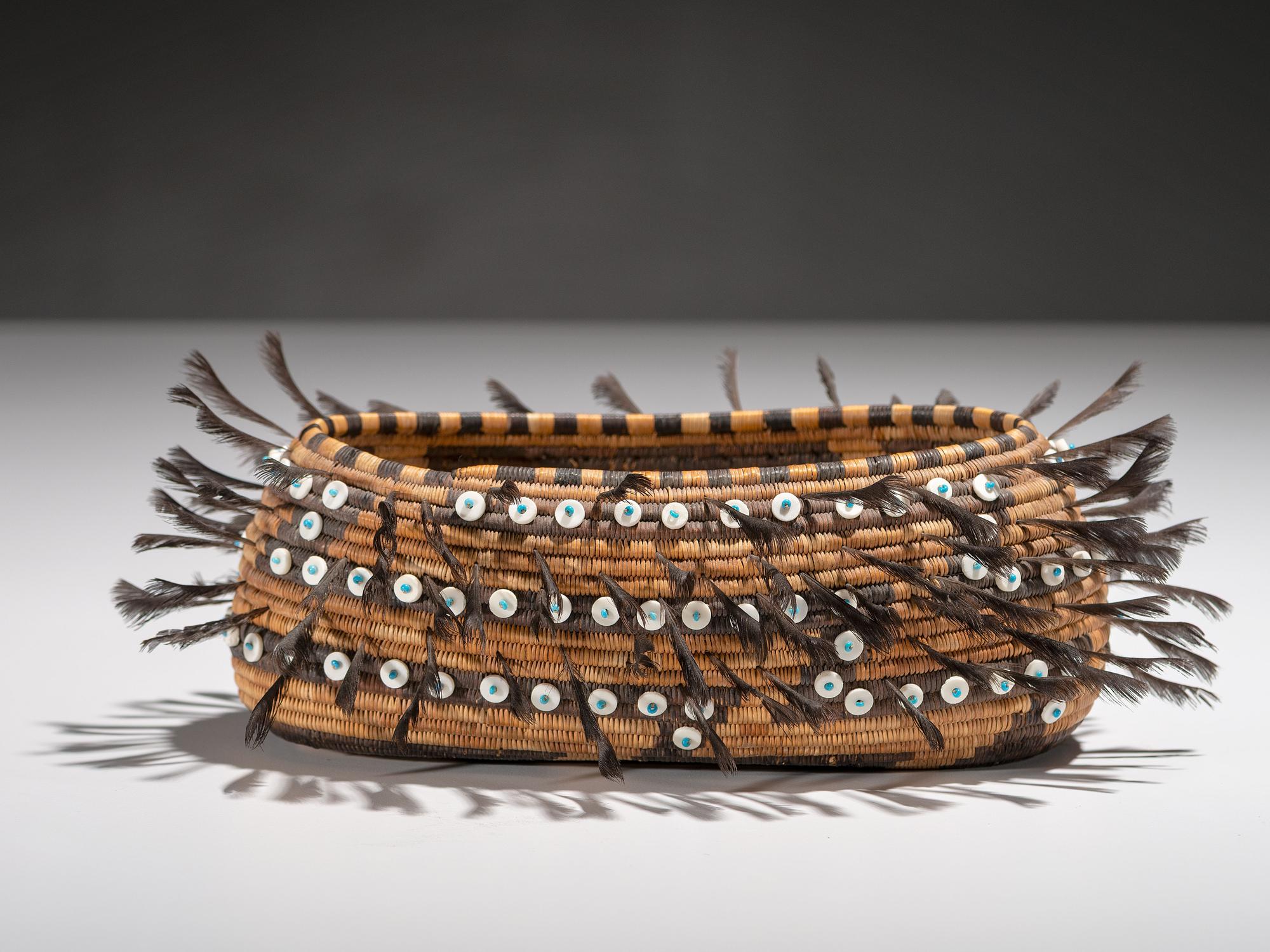 Pomo Feathered Gift Basket