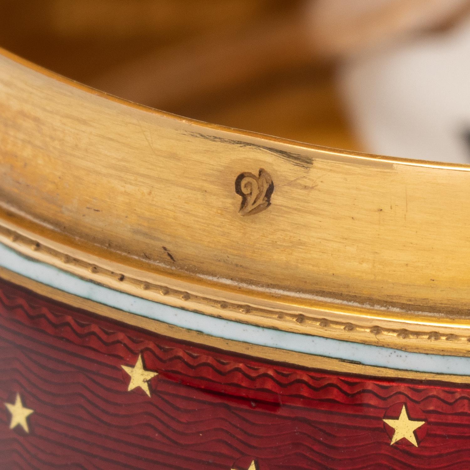 A Louis XVI Gold and Enameled Snuff Box