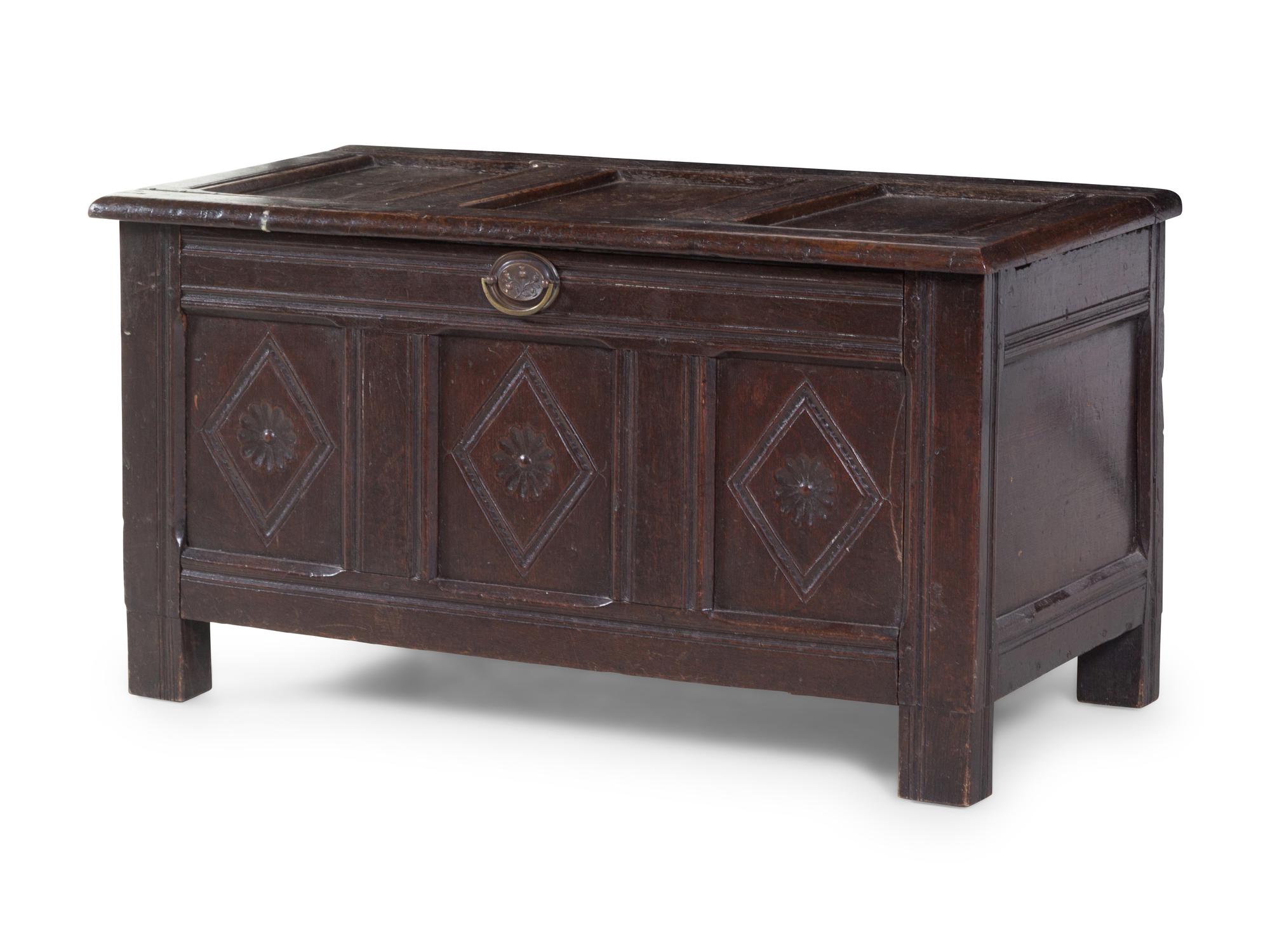 A Charles II Oak Blanket Chest