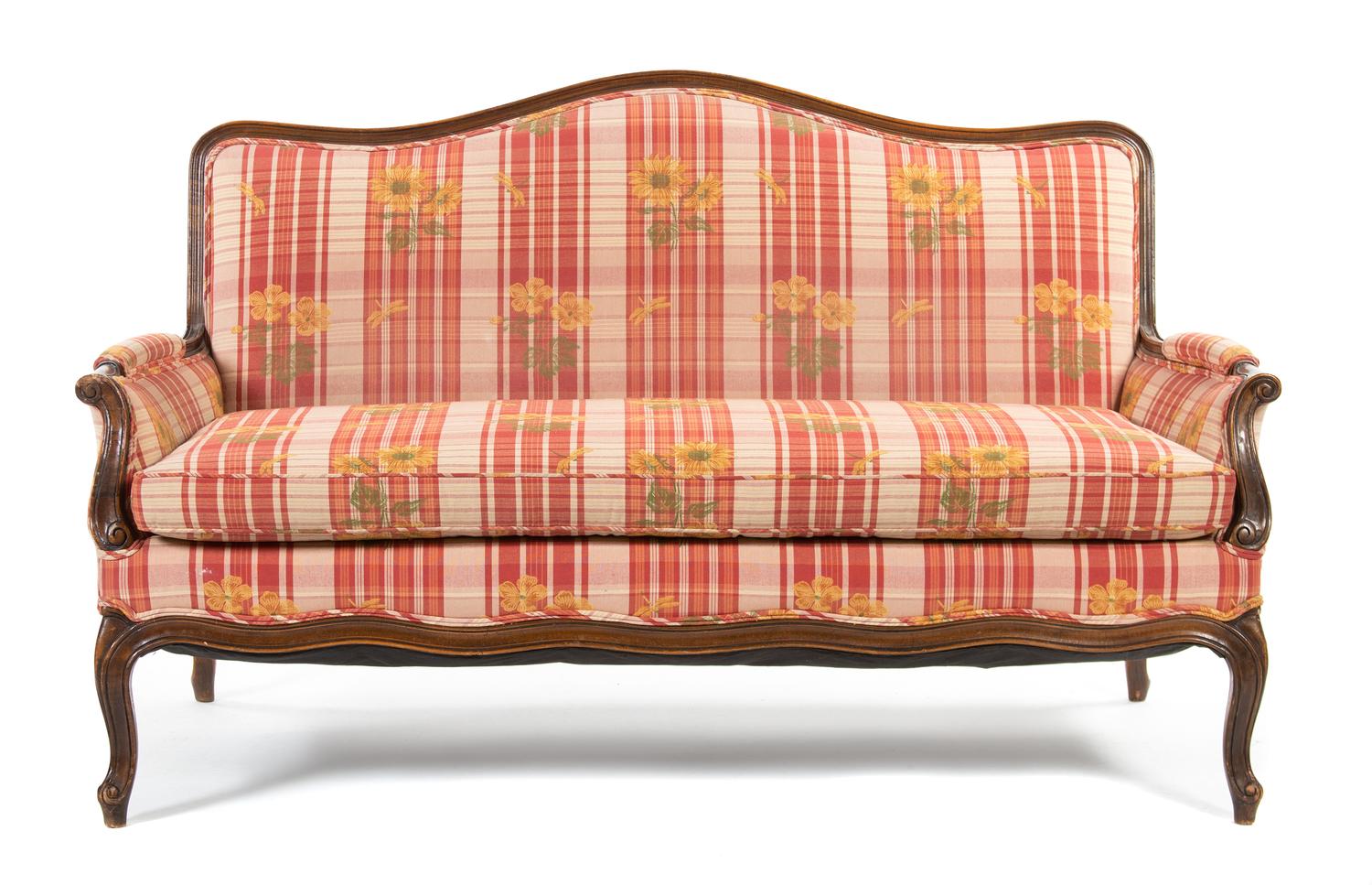 A Louis XV Style Walnut Settee