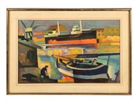 Cargo Ship in Sète , c. 1940s